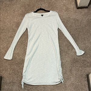 Elegant White Long-Sleeve Dress